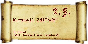 Kurzweil Zénó névjegykártya